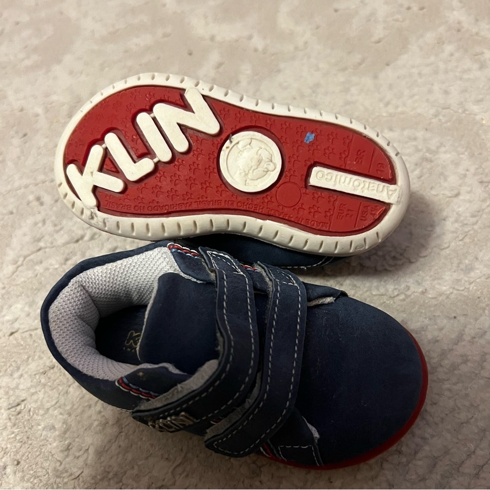 Klin Kids Blue No Tie Shoes Size 4 1/2 - Picture 7 of 10